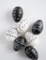 Black and White Mudcloth Easter Eggs Video
