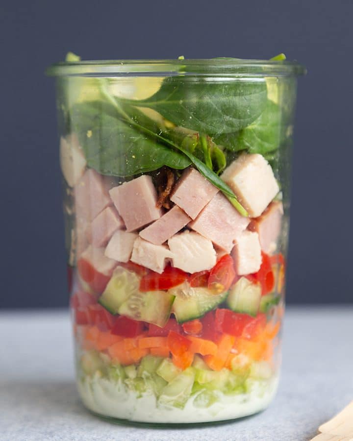 Cobb Salad in a jar