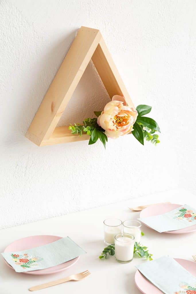 5 Ways to Craft with a Wood Triangle Shelf
