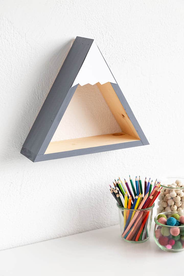 Triangular Craft Storage 5 Ways to Craft with a Wood Triangle Shelf - Alice and Lois