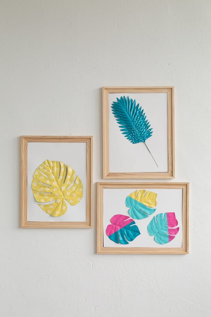DIY Faux Botanical Leaf Wall Art