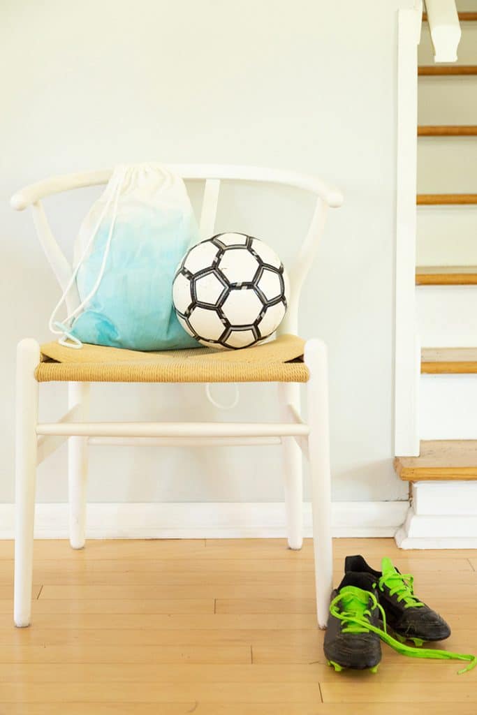 DIY Kids Soccer Drawstring Backpack #DIY