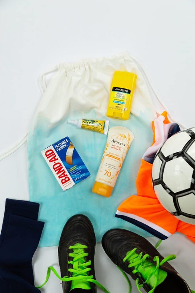 DIY Kids Soccer Drawstring Backpack