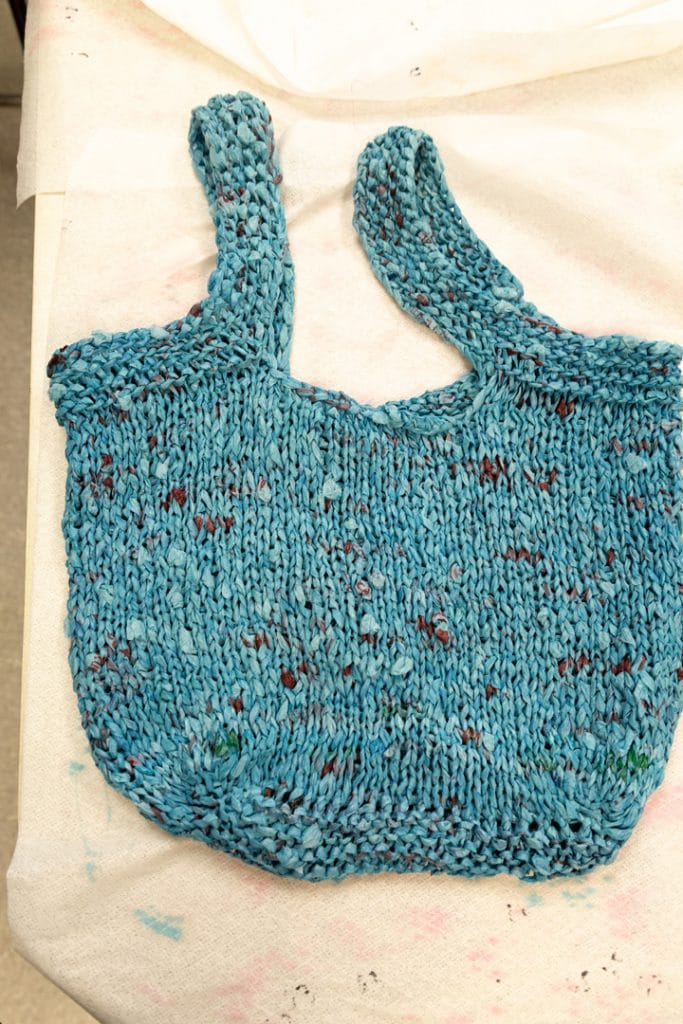 Rit Dye craft project using recycled plastic grocery bags