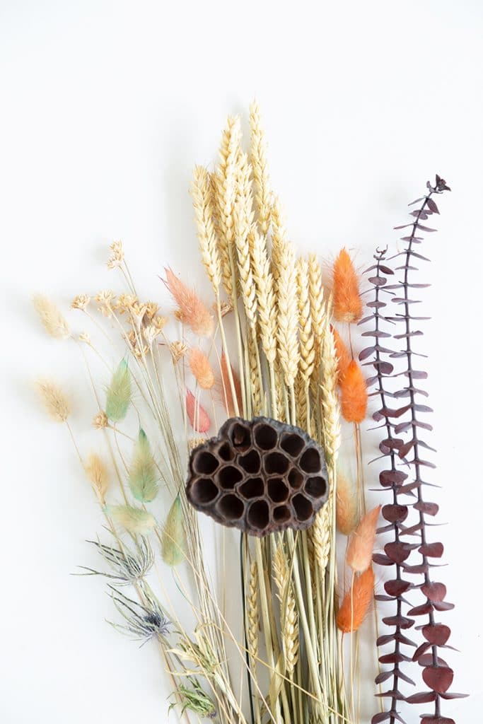DIY dried floral arrangement