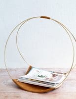 DIY Gold Hoop Magazine Rack