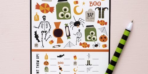 Free Printable Halloween I Spy Game