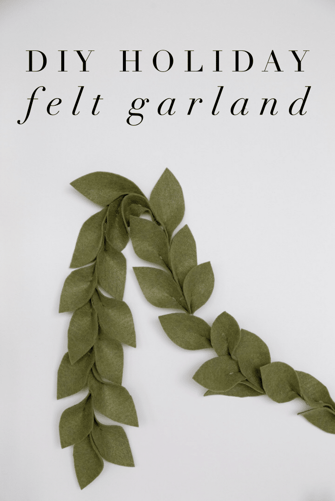 DIY Felt Magnolia Leaf Garland