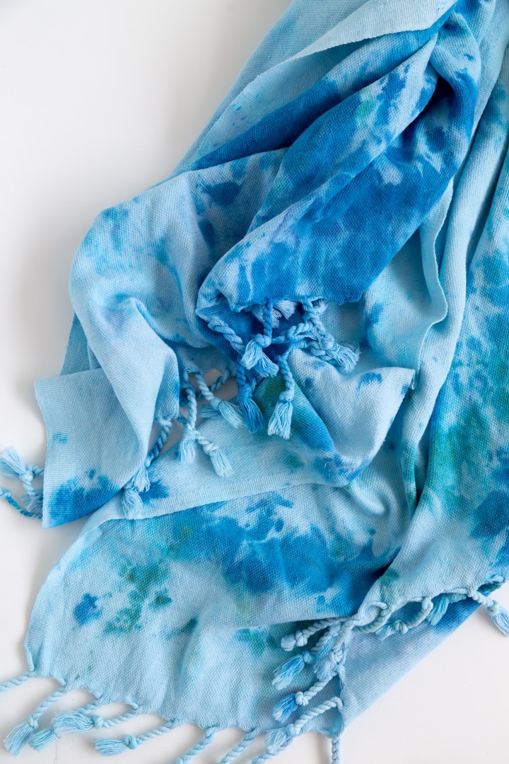 DIY Ice Dyed Beach Towels