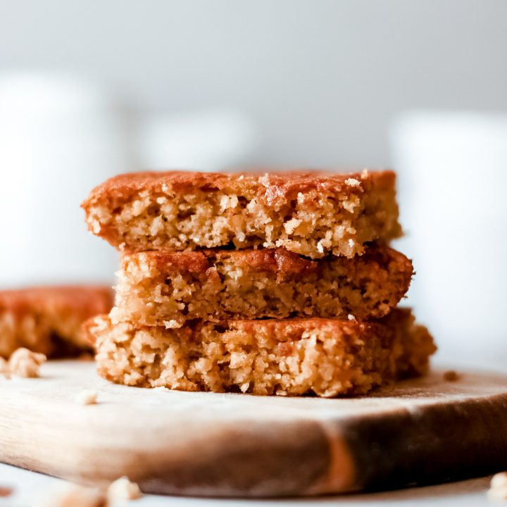 banana bread bars stack