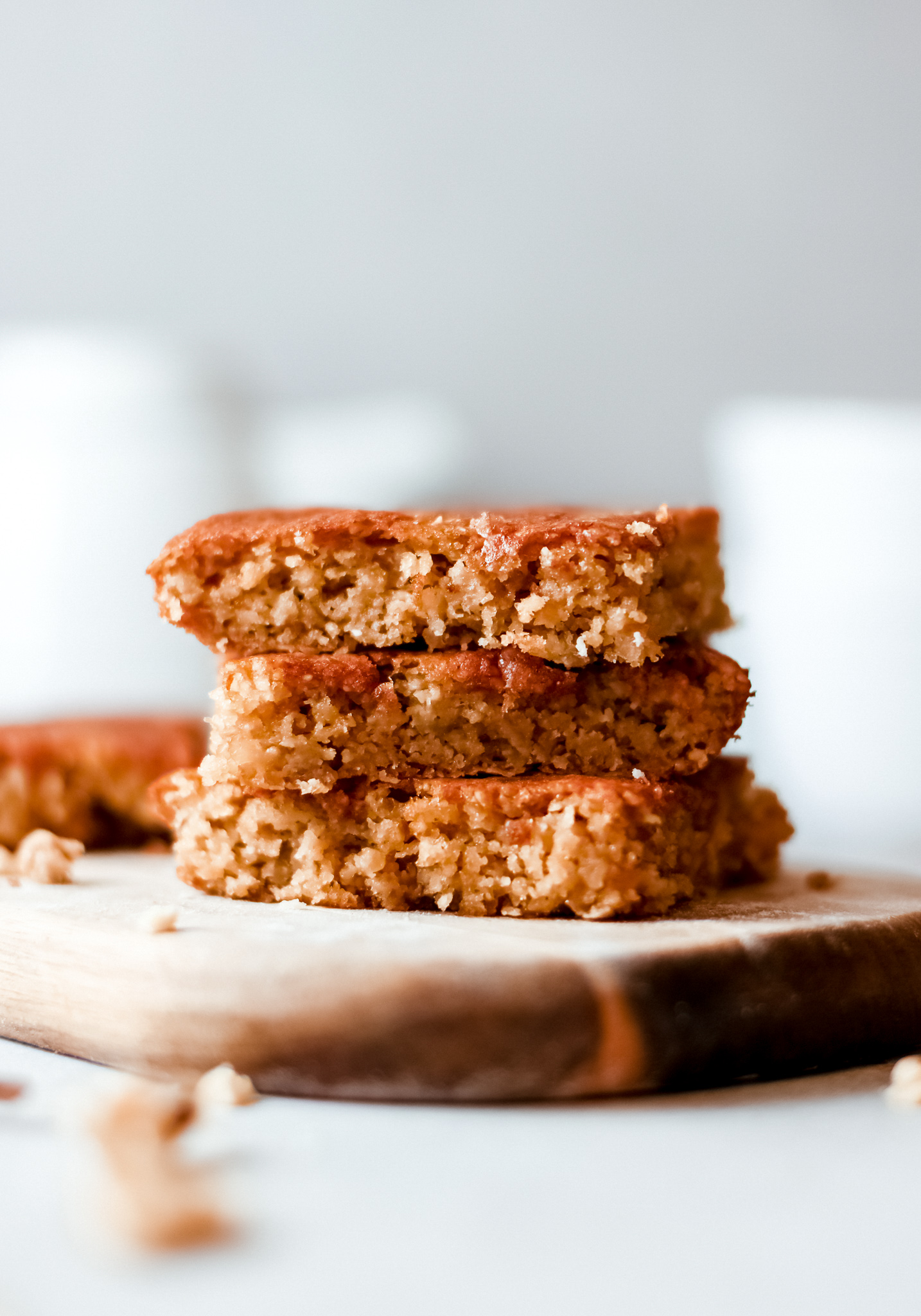 banana bread bars stack