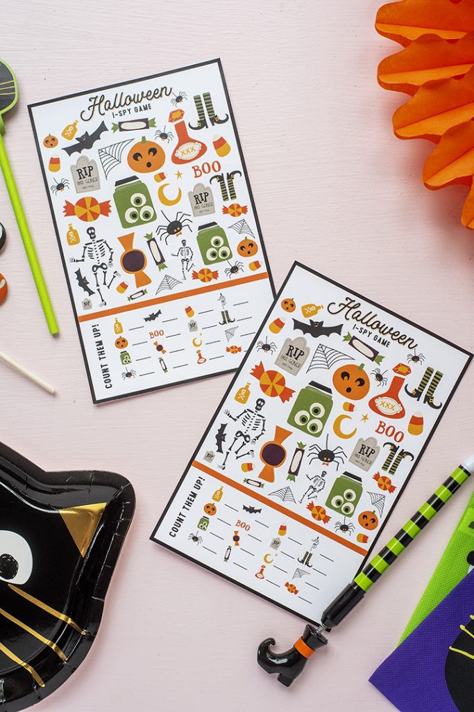 free printable Halloween I Spy game for kids