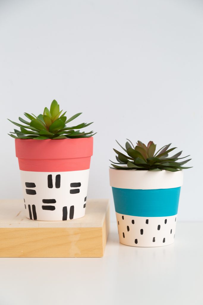 simple painted pots