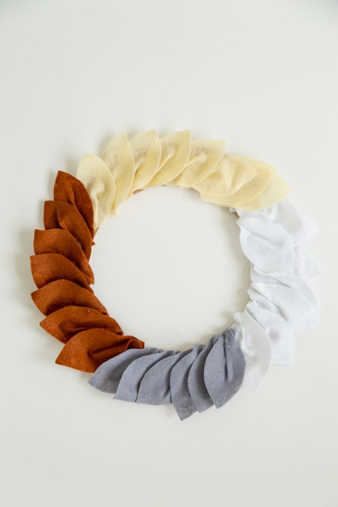 felt leaf wreath