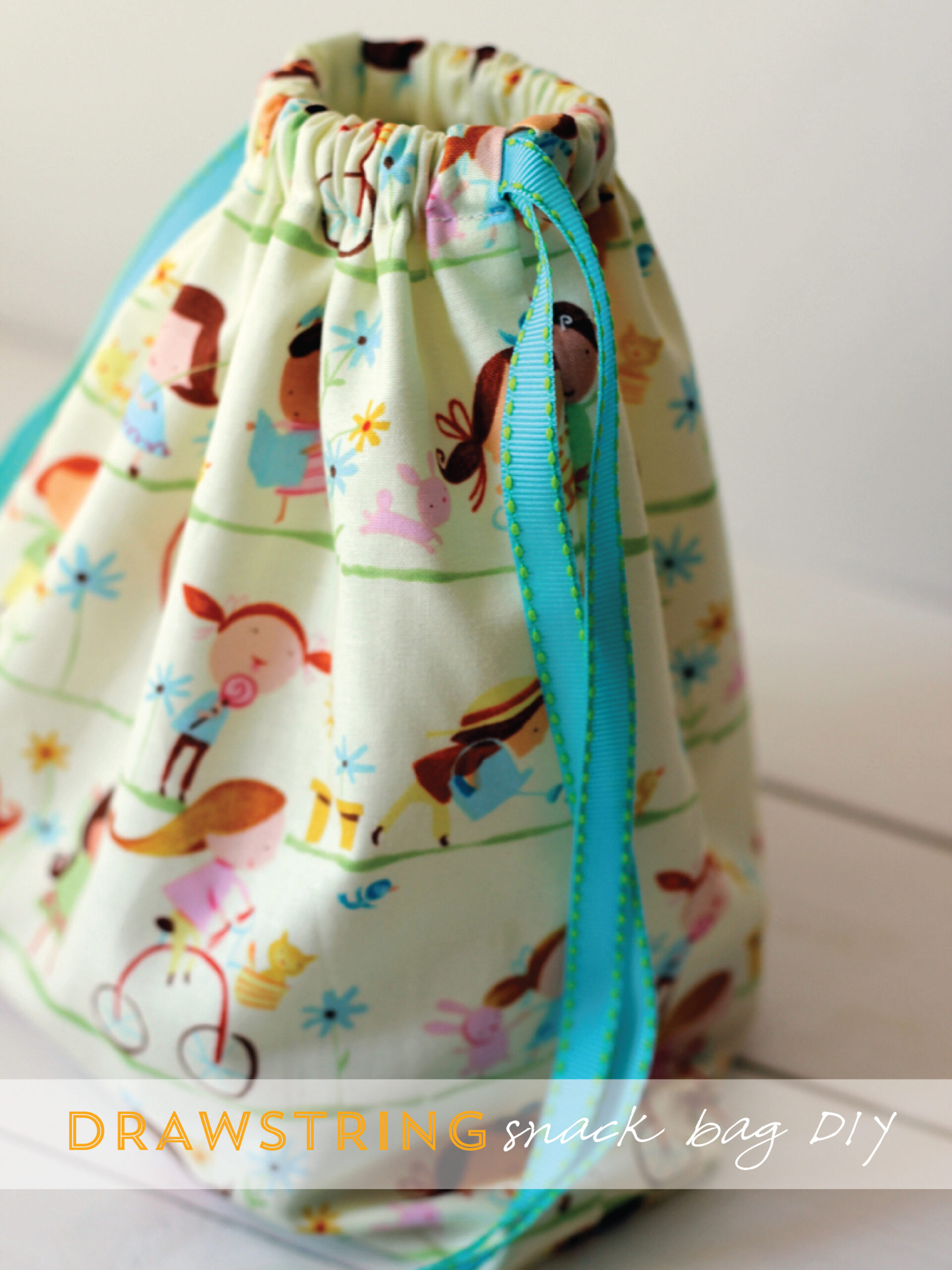 Homade Drawstring Backpack DIY Drawstring Backpack