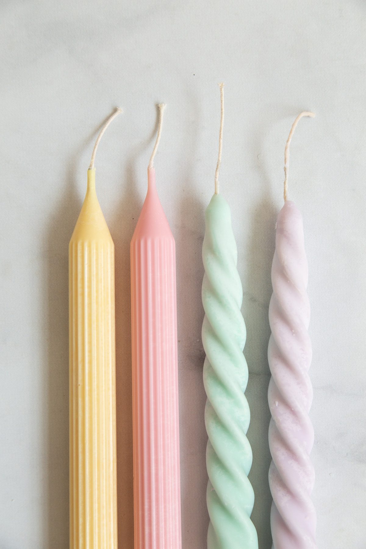 handmade taper candles
