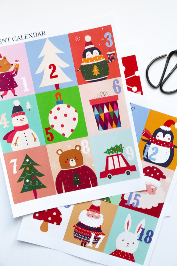 advent calendar printable