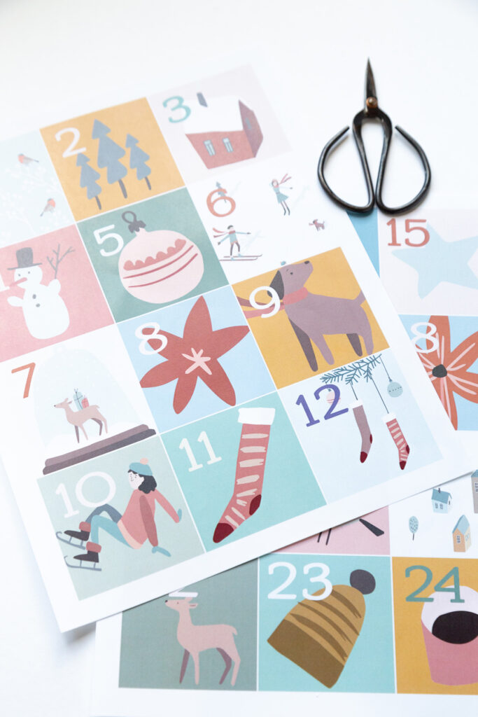 advent calendar printable