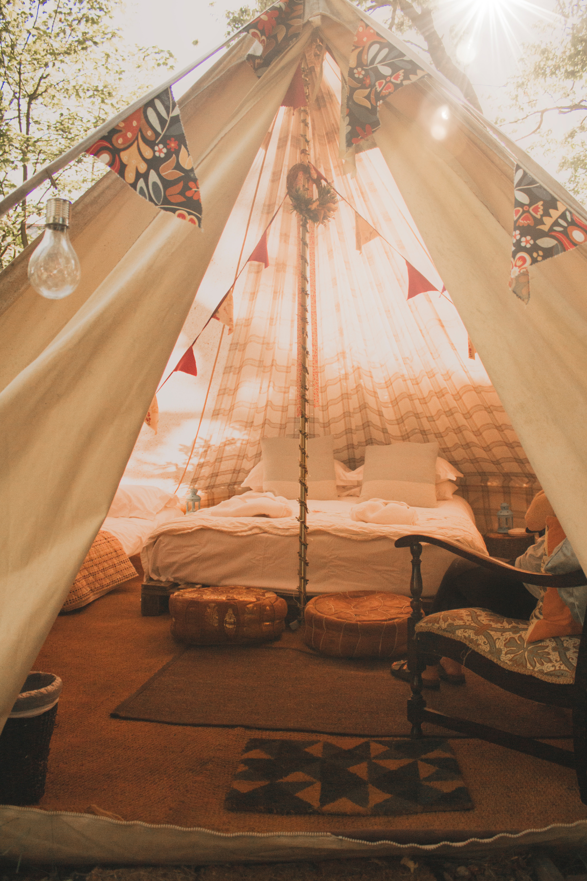 glamping set up