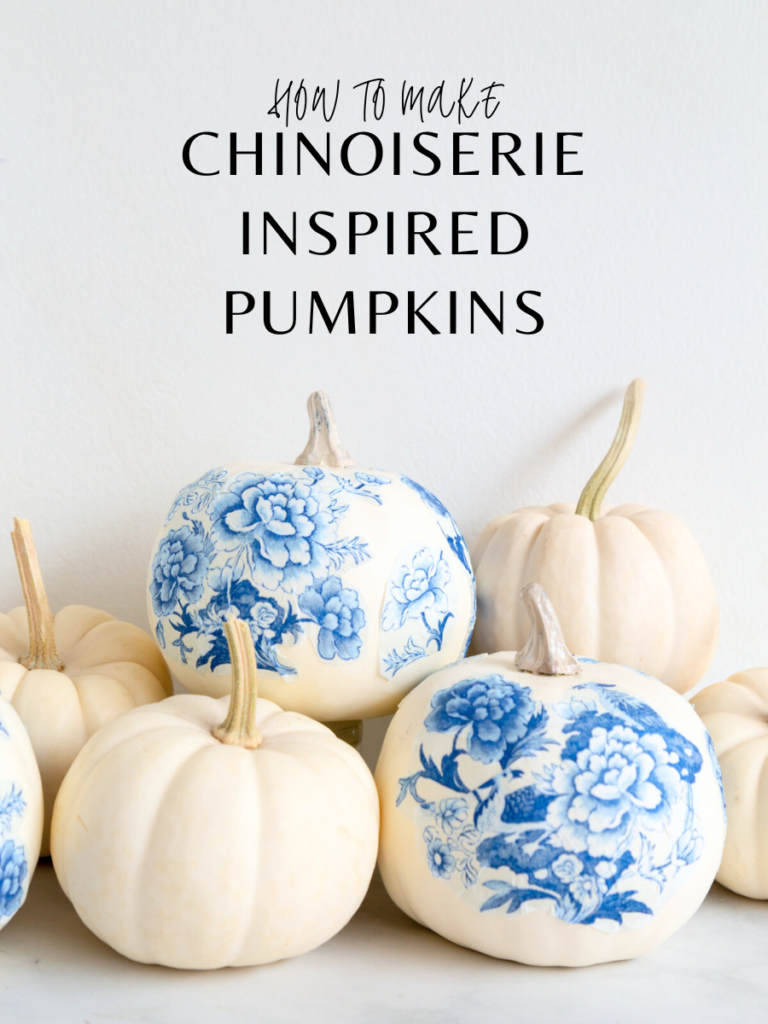 DIY Chinoiserie Inspired Pumpkins