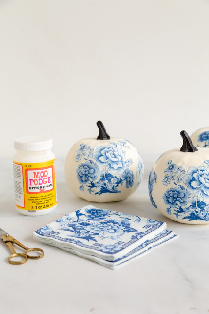 DIY Chinoiserie Inspired Pumpkins