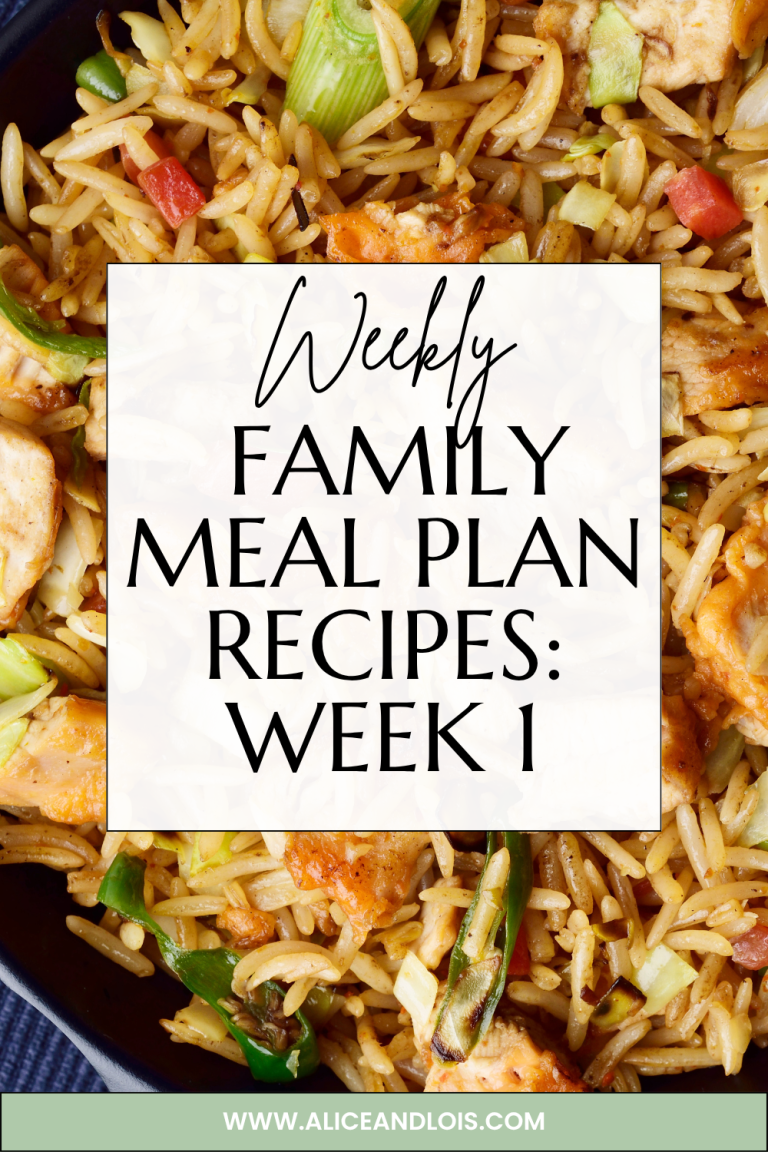 weekly meal plan recipes