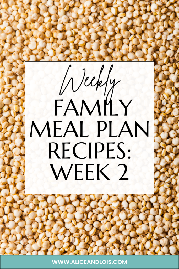 weekly meal prep recipes
